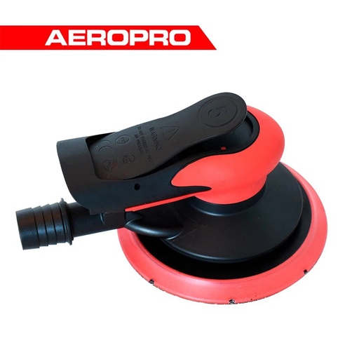 [1303611] AEROPRO A313 6'' Pneumatic Palm Orbital Sander with Vacuum – Professional Air Sander for Auto Body & Surface Finishing
