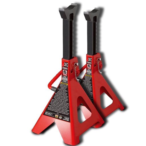 [TSJSXX00002] GEC Heavy Duty Jack Stand Set 6 Ton Max.Height 585mm