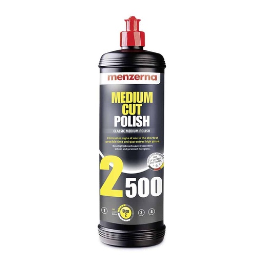 [1302116] MENZERNA Medium Cut Polish 2500 - 1L A Glossy Fine Abrasive Polish For The Removal Of Deep Scratches