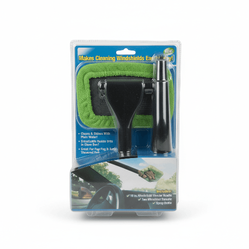 [CCBSXX00035] ممسحة تنظيف زجاج السيارة الداخلية مع 2 فوطة مايكروفايبر ماركة برازرز