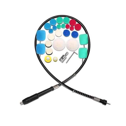 [130334] BROTHERS 30Pcs Mini Detailing Polisher With Pads (Install on Polisher)