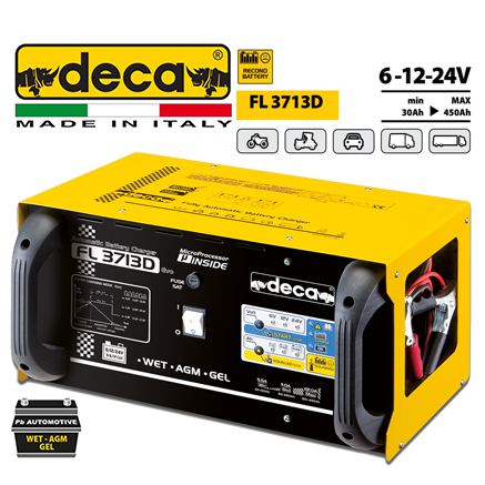 [1401125] DECA FL 3713D Battery Charger Built With Electron Charge Control & Charging Conservation "Floating" 6-12-24V / 30>450Ah