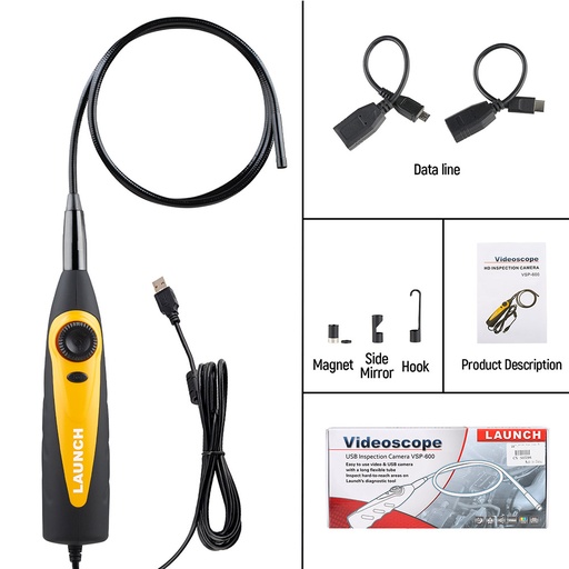 [CSDTXX00021] LAUNCH VSP-600 Inspection Camera Videoscope Borescope With 7mm USB For Viewing / Capturing Images Of Hard To Reach Areas