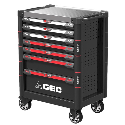 [HPTCXX00003] GEC 7 Professional Drawers Ball Bearing Tool Trolley Cart 266 PCS