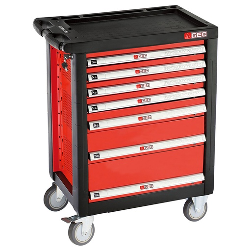 [HPTCXX00002] GEC 7 Professional Drawers Ball Bearing Tool Trolley Cart 235 PCS