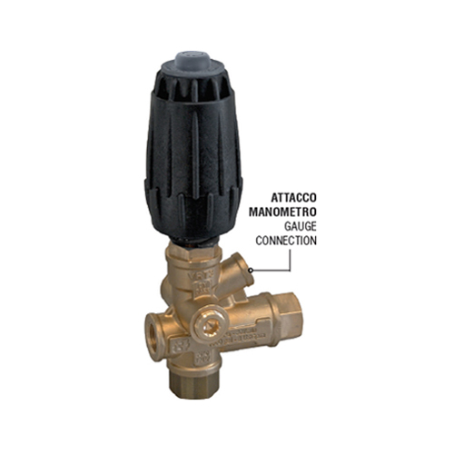 [CWBVXX00018] MV VRT3 EASY START Brass Unloader Valve By-pass With Gauge Connection 310Bar 40L/Min (3/8 Inch)