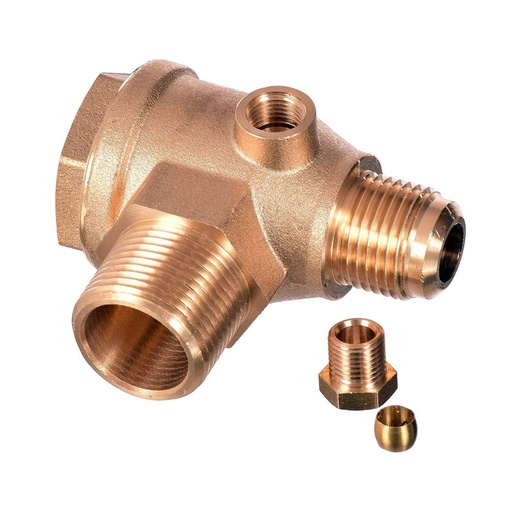 [8041022] GEC Brass No Return Valve - Check Valve For Air Compressor 1/2 M * 1/2 M Inch